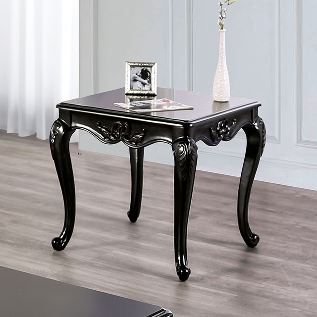 Furniture Of America Rochester Traditional Black End Table Model FM45001ES-E