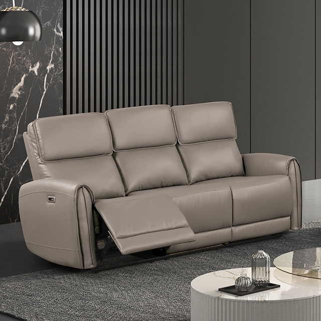 Furniture Of America Schlieren Contemporary Light Brown Power Sofa Model FM6012LB-SF-PM