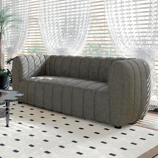 Furniture Of America Aversa Contemporary Charcoal Gray Loveseat Model FM61002GY-LV