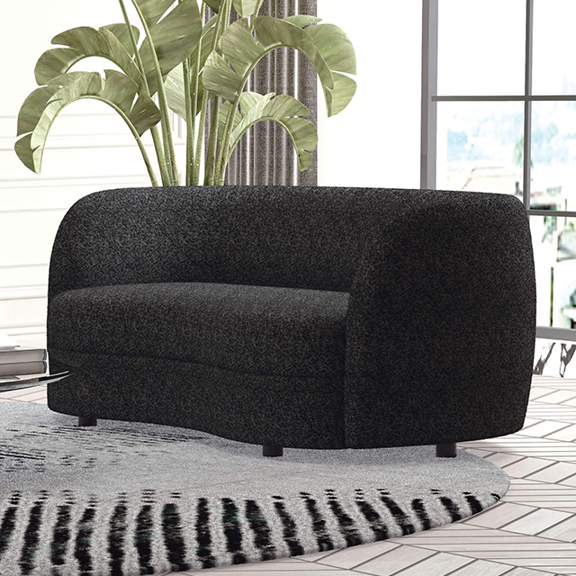 Furniture Of America Versoix Contemporary Black Loveseat Model FM61003BK-LV