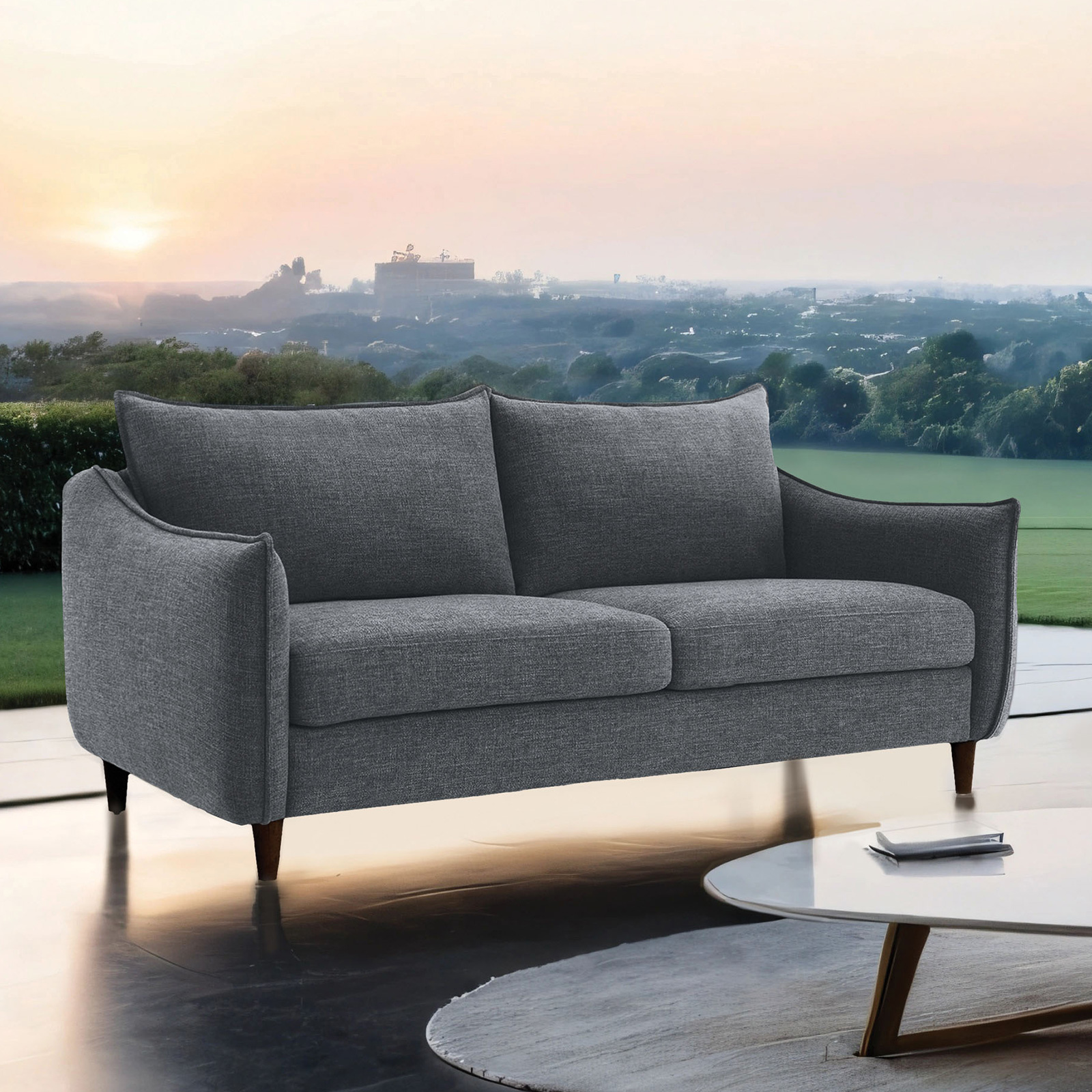 Furniture Of America Vermon Contemporary Gray Loveseat Model FM61004GY-LV