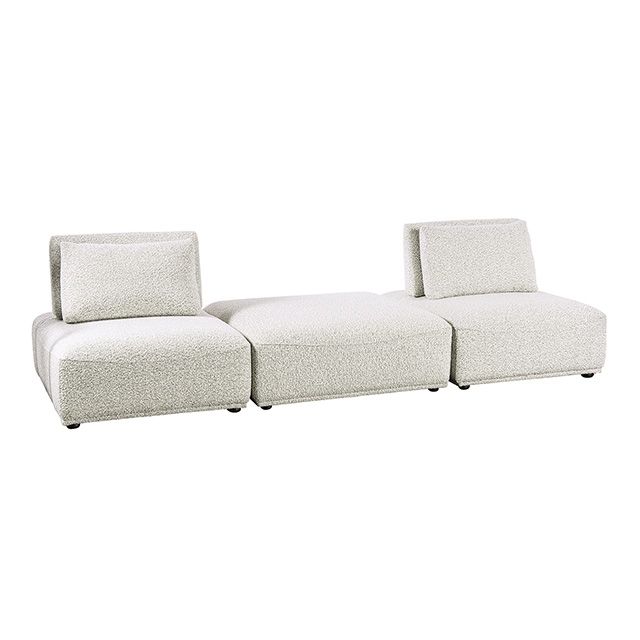 Furniture Of America Stavanger Contemporary Light Gray 2-Seater W/ Square Ot Model FM63001LG-C