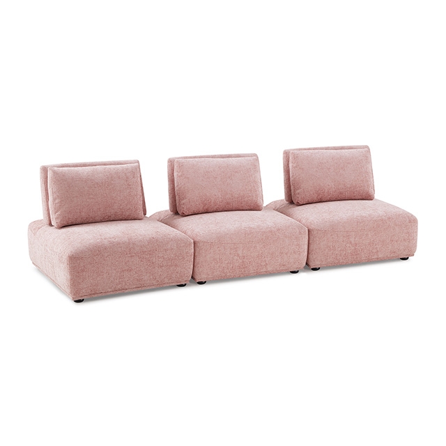 Furniture Of America Stavanger Contemporary Pink 3-Seater Model FM63001PK-A