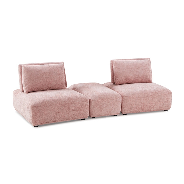 Furniture Of America Stavanger Contemporary Pink 2-Seater W/ Rect Ot Model FM63001PK-E