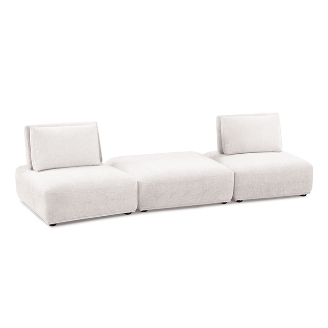 Furniture Of America Stavanger Contemporary White 2-Seater W/ Square Ot Model FM63001WH-C