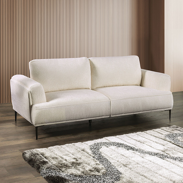 Furniture Of America Gladbach Contemporary Linen White Sofa Model FM63007WH-SF