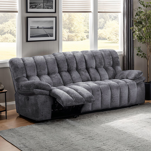 Furniture Of America Hieronymus Transitional Dark Gray Manual Sofa Model FM64001DG-SF-M