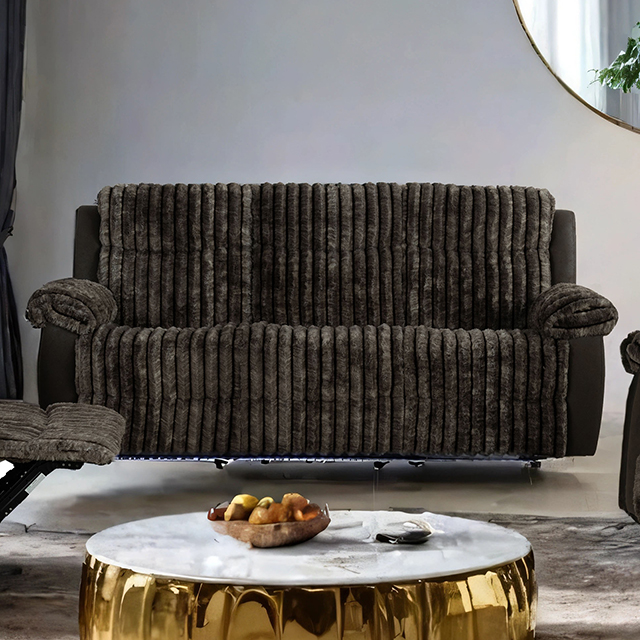 Furniture Of America Dionysus Transitional Brown Manual Reclining Sofa Model FM64003BR-SF-M