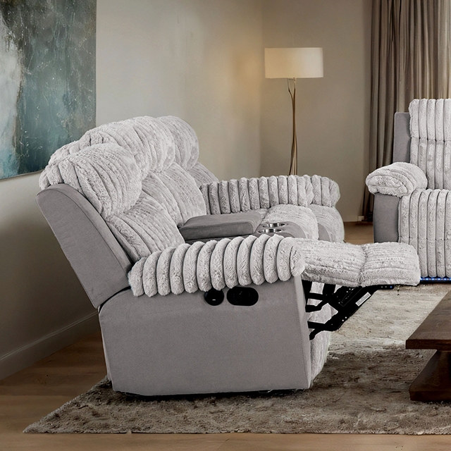 Furniture Of America Dionysus Transitional Gray Manual Reclining Loveseat Model FM64004GY-LV-M