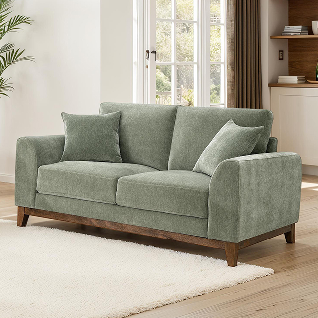Furniture Of America Watton Mid-Century Modern Olive Green Loveseat Model FM64008GR-LV