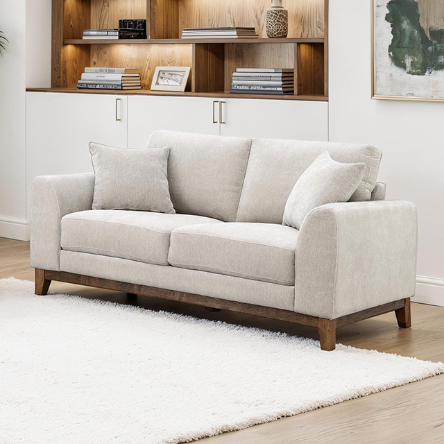Furniture Of America Watton Mid-Century Modern Light Gray Loveseat Model FM64008TP-LV