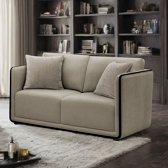 Furniture Of America Benilde Contemporary Taupe Loveseat Model FM67004TP-LV