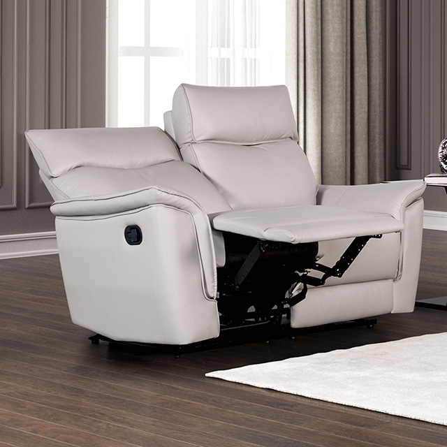 Furniture Of America Bienne Transitional Taupe Loveseat Manual Recliner Model FM69002TP-LV-M
