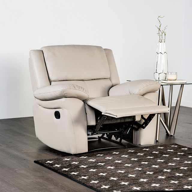 Furniture Of America Glarus Transitional White Recliner Chair Model FM69003WH-CH-M