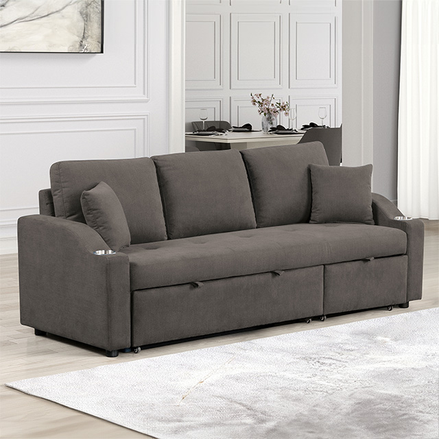 Furniture Of America Royden Contemporary Gray Sleeper Sofa Model FM6963GY-PK
