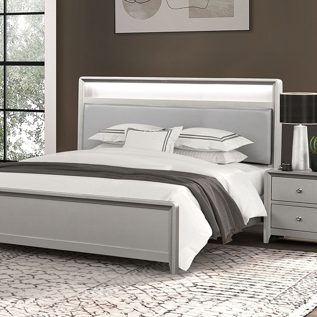 Furniture Of America Bryne Contemporary Champagne Bed Model FM7170CPN-Twin Bed