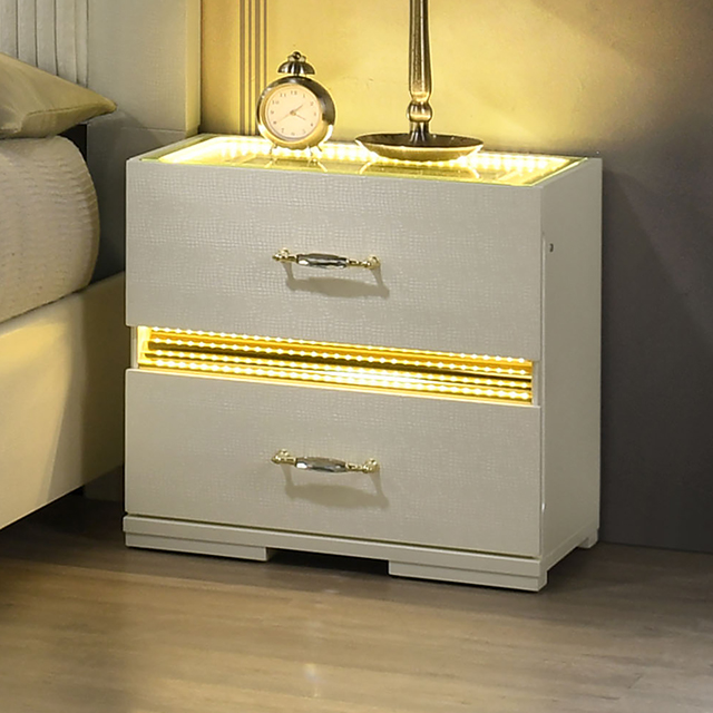 Furniture Of America Lucida Contemporary Beige Nightstand Model FM72015BG-N