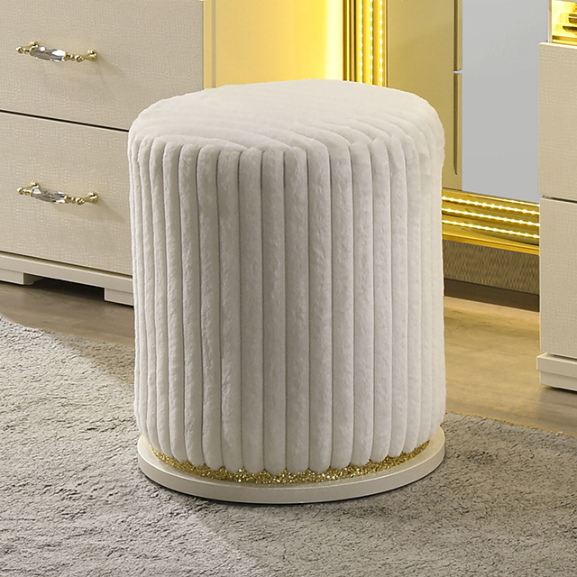 Furniture Of America Lucida Contemporary Beige Vanity Stool Model FM72015BG-VS