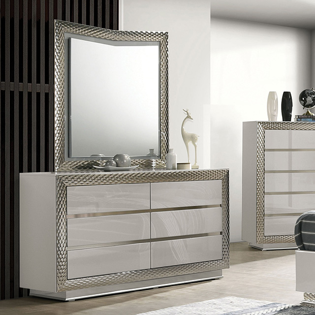 Furniture Of America Ventnor Glam Gray Dresser Model FM7251GY-D