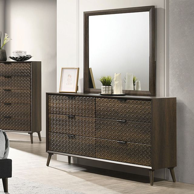 Furniture Of America Chalfont Contemporary Dark Brown Dresser Model FM7272DB-D