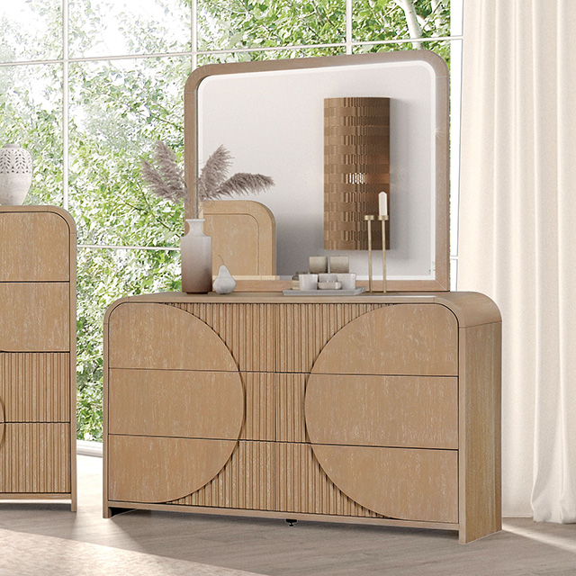 Furniture Of America Tangentry Modern Natural Dresser Model FM73001NT-D