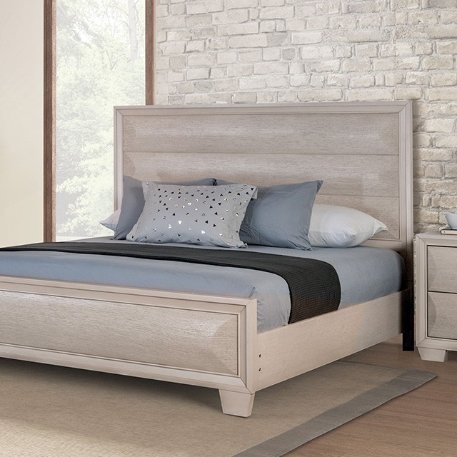 Furniture Of America Chemnitz Transitional White Oak Bed Model FM7399WH-Queen Bed