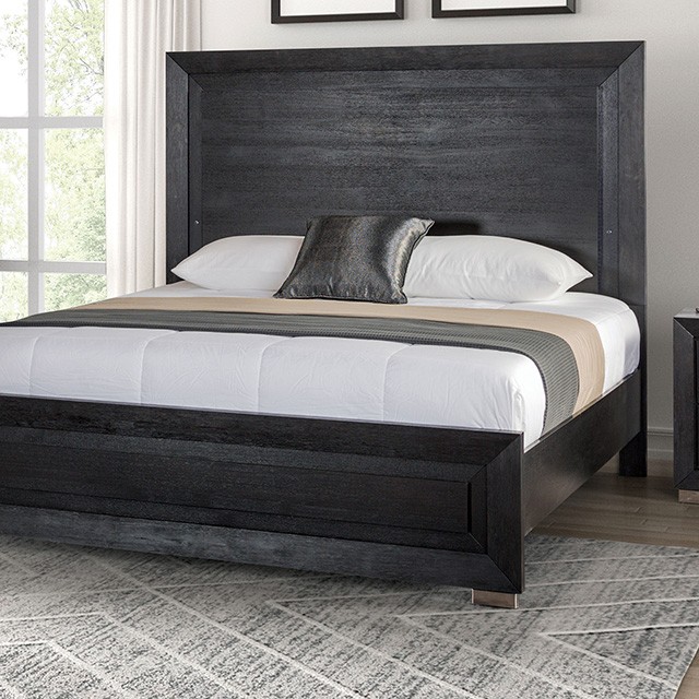 Furniture Of America Ashbourne Contemporary Black Bed Model FM7415BK-Queen Bed