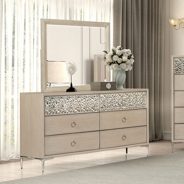 Furniture Of America Bashford Modern Contemporary Natural Oak Dresser Model FM79008NT-D