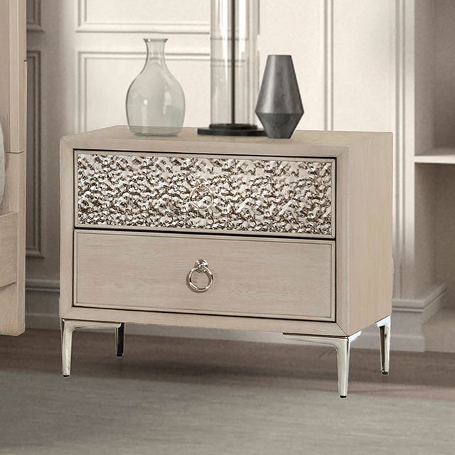 Furniture Of America Bashford Modern Contemporary Natural Oak Nightstand Model FM79008NT-N