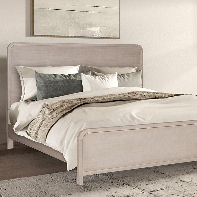 Furniture Of America Belize Modern Gray Bed Model FM79016AK-Queen Bed