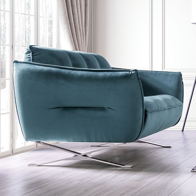Furniture Of America Civellutino Contemporary Teal Loveseat Model FM90004TL-LV-PK