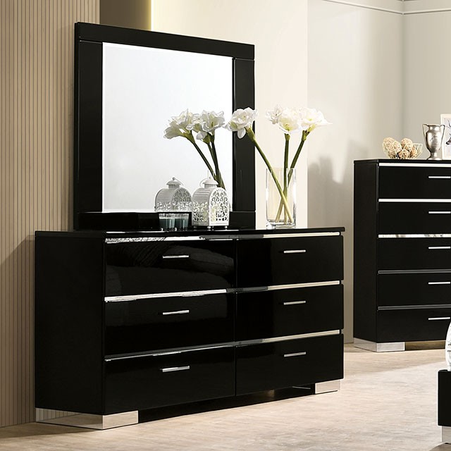 Furniture Of America Carlie Contemporary Black Dresser Model FOA7039D