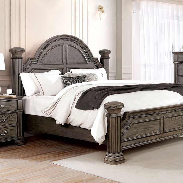 Furniture Of America Pamphilos Traditional Gray Bed Model FOA7144GY-Queen Bed