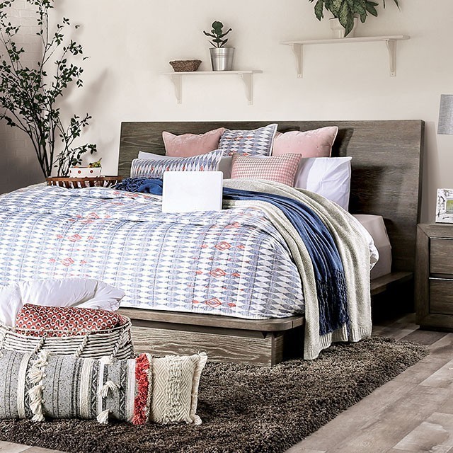 Furniture Of America Pickstown Transitional Light Walnut Bed Model FOA7491-Full Bed