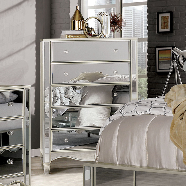 Furniture Of America Eliora Glam Silver Chest Model FOA7890C