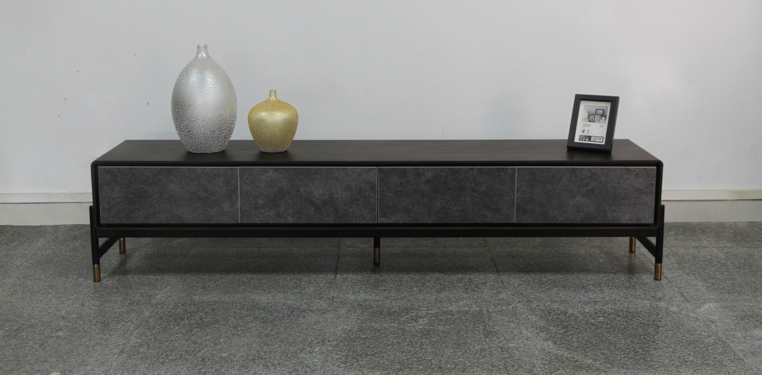 LA Furniture Gabrielle Contemporary Acacia & Gold TV Stand VGGU5425TV-1-WAL-TV Contemporary Style by Vig Furnitrue Number 78378 Catch Home Goods