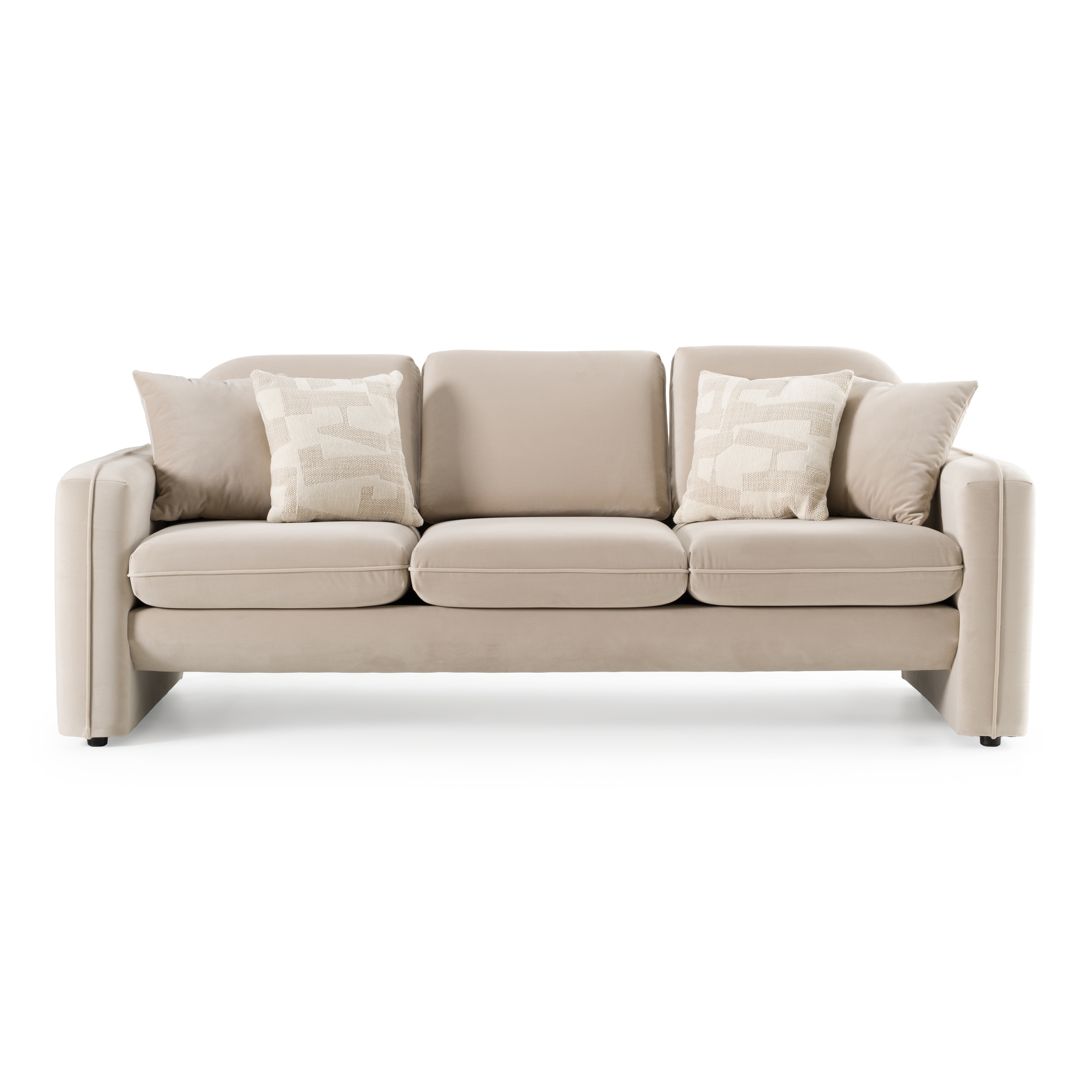 LA Furniture Gaston Modern Taupe Velvet Sofa VGAH-AG1648-3-TPE Contemporary Style by Vig Furnitrue Number 83265 Catch Home Goods