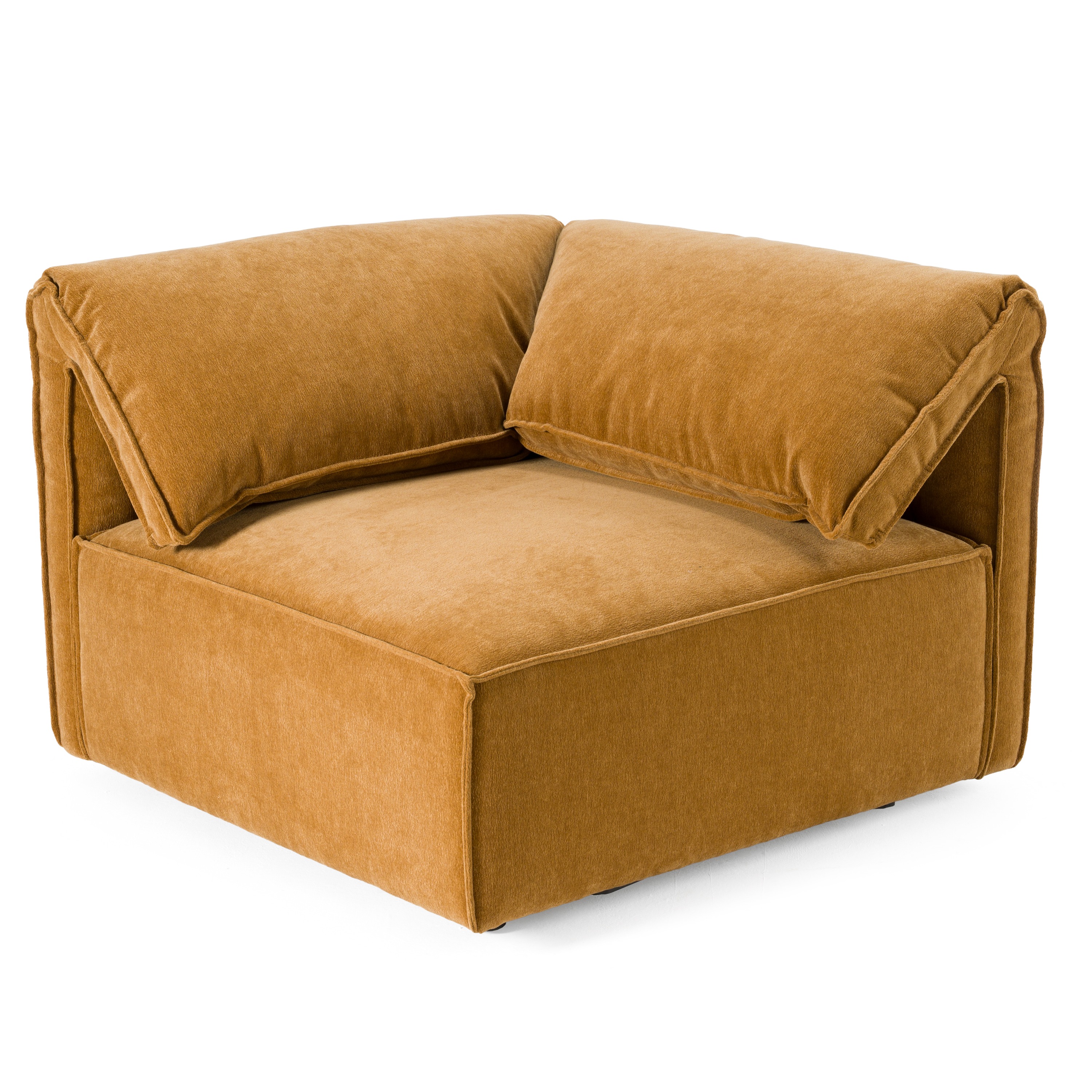 LA Furniture Gene Modern Ochre Fabric Modular Corner Sectional Seat VGSX-F6062-C-OCHRE Contemporary Style by Vig Furnitrue Number 83329 Catch Home Goods