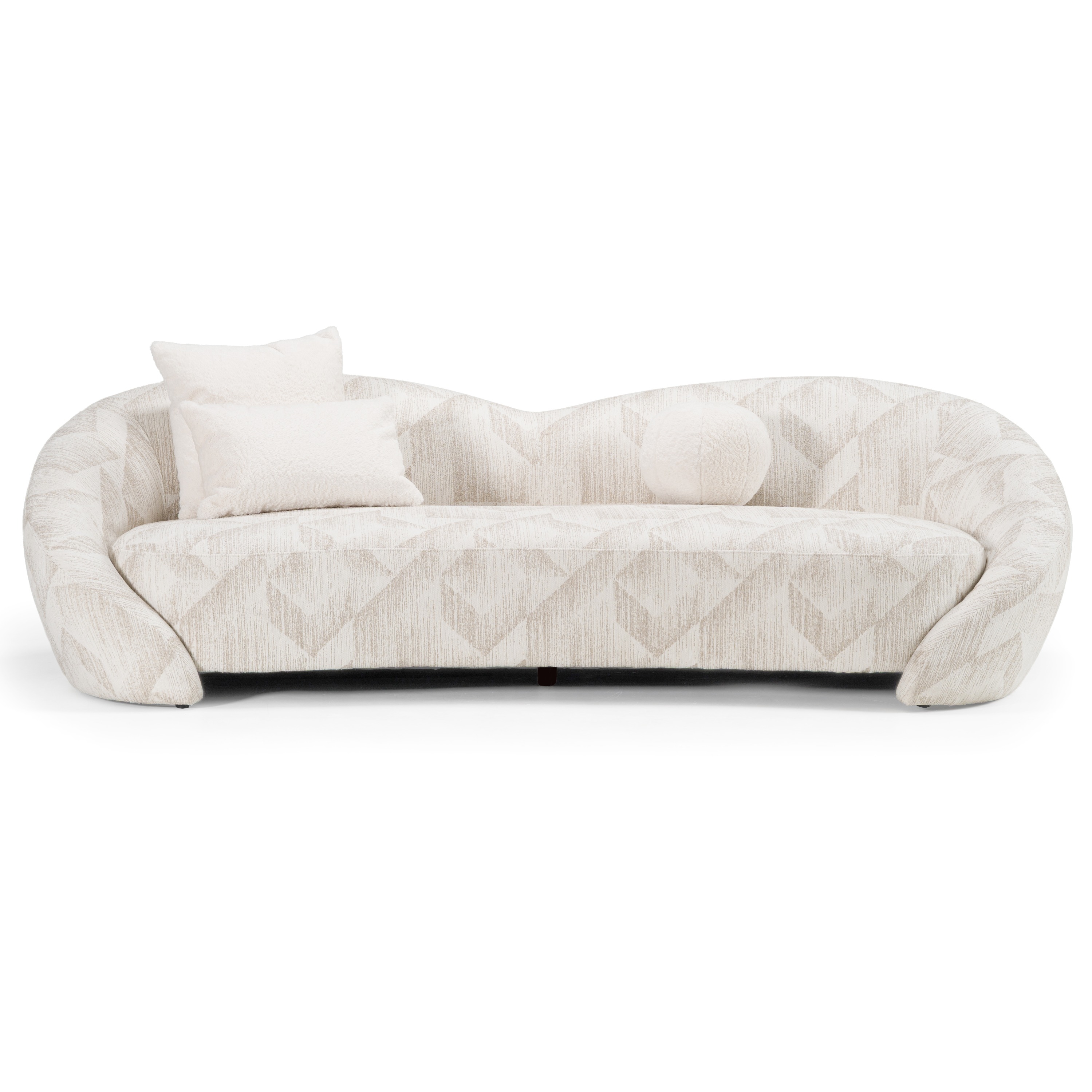 LA Furniture Gentle Modern Beige Pattern Fabric Sofa VGOD-ZW-24037-SOFA-BGE Contemporary Style by Vig Furnitrue Number 83150|83150A Catch Home Goods