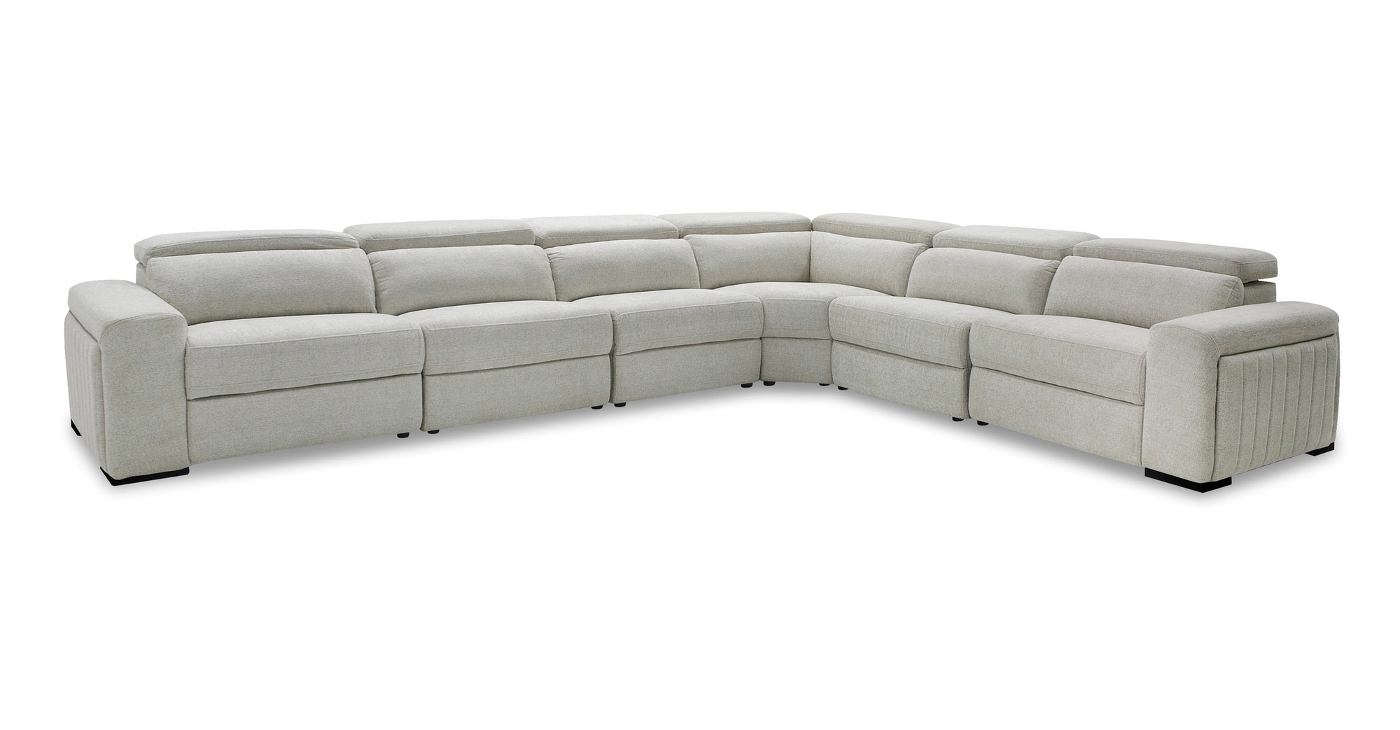 LA Furniture Gering Modern Beige Fabric Sectional Sofa With 2 Power Recliners VGMB-R191-P2-SECT-BGE Contemporary Style by Vig Furnitrue Number 80431 Catch Home Goods