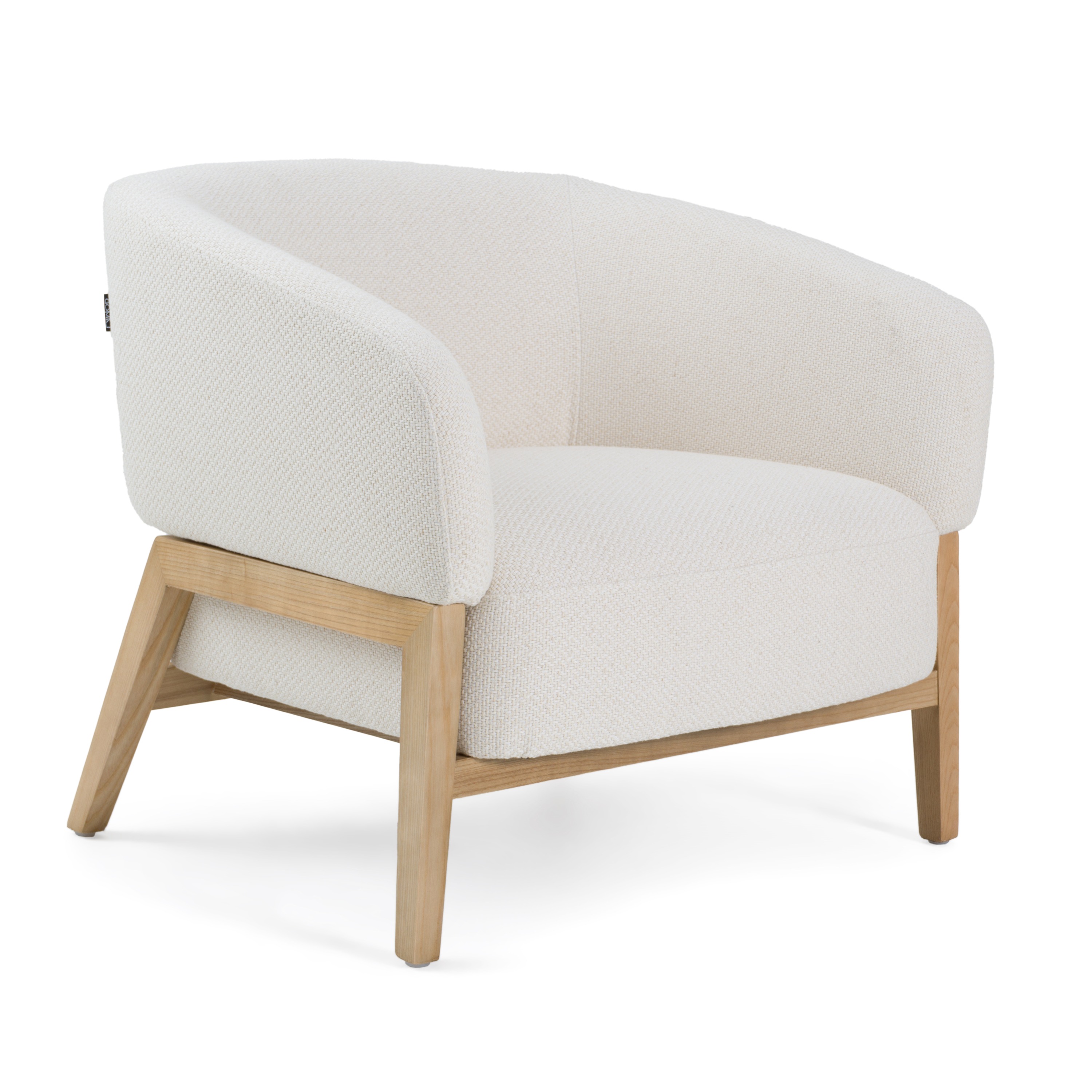 LA Furniture Giselle Mid-Century Modern Off-White Fabric Accent Chair VGKK-KF.A2087-NAT Contemporary Style by Vig Furnitrue Number 81148 Catch Home Goods