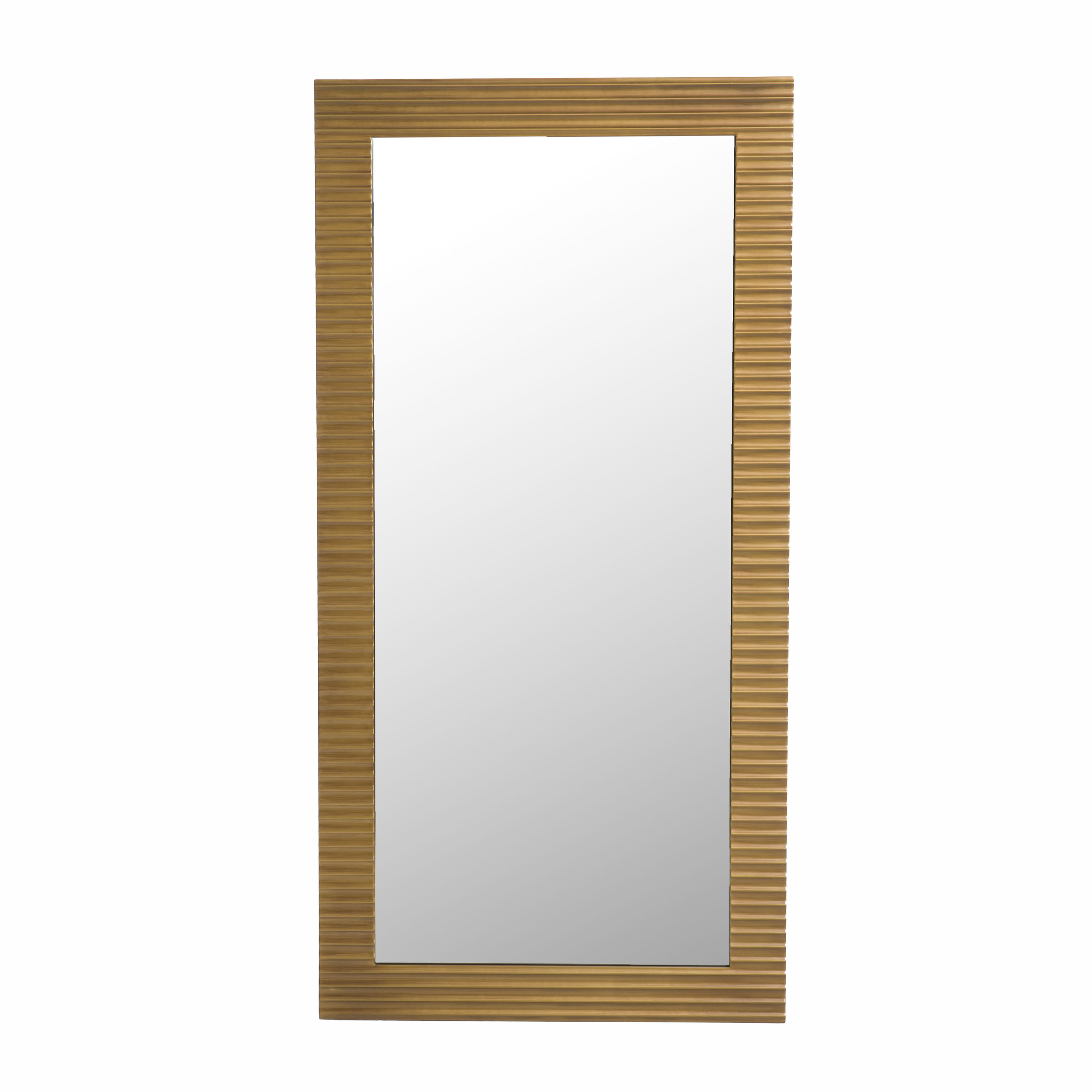 LA Furniture Glinda Modern Brushed Brass Floor Mirror VGHB429G2-BRS Contemporary Style by Vig Furnitrue Number 81279 Catch Home Goods