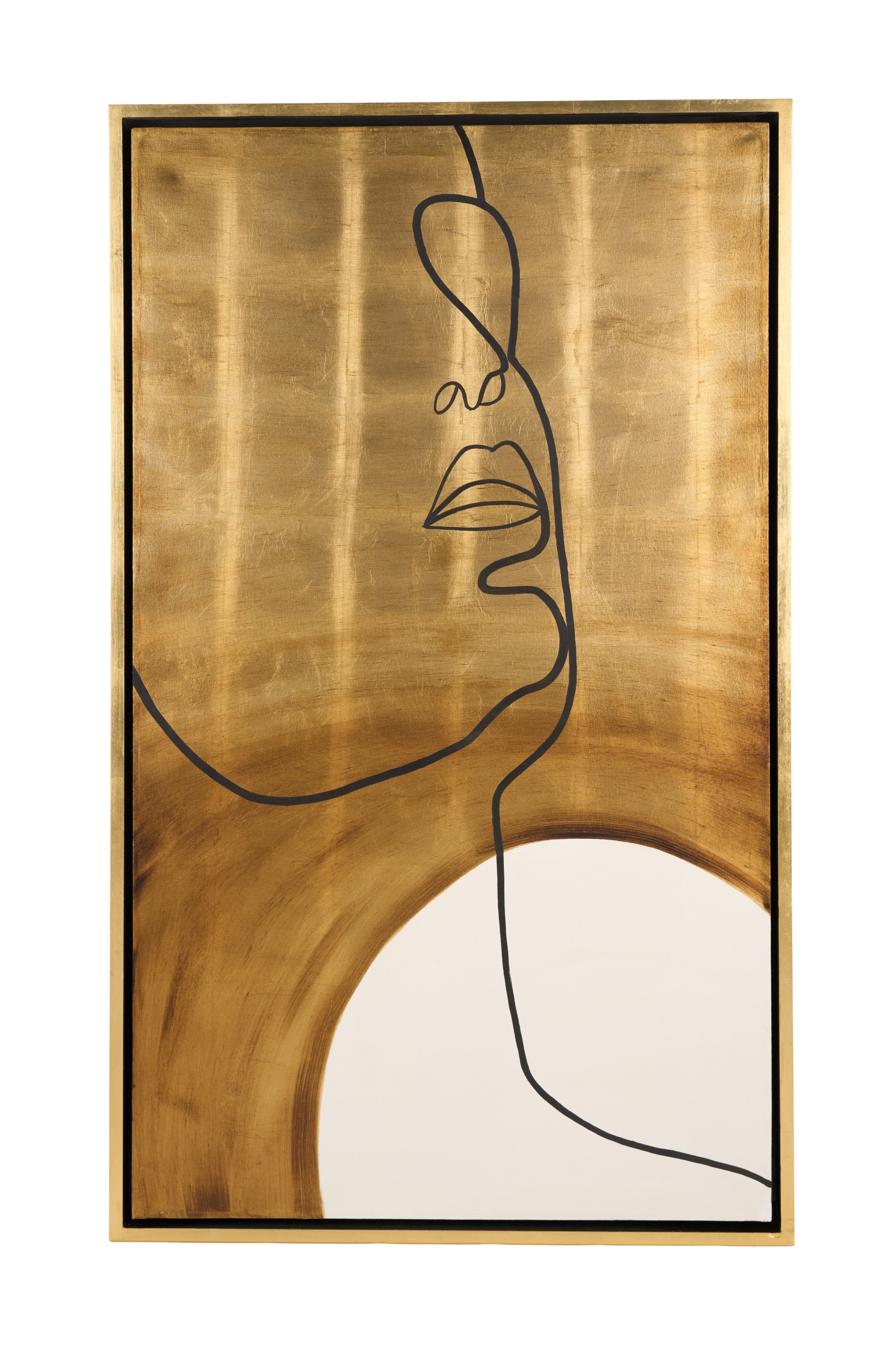 LA Furniture Golden Face Modern 35" x 59" Painting VGVA-CO2305 Contemporary Style by Vig Furnitrue Number 81951 Catch Home Goods