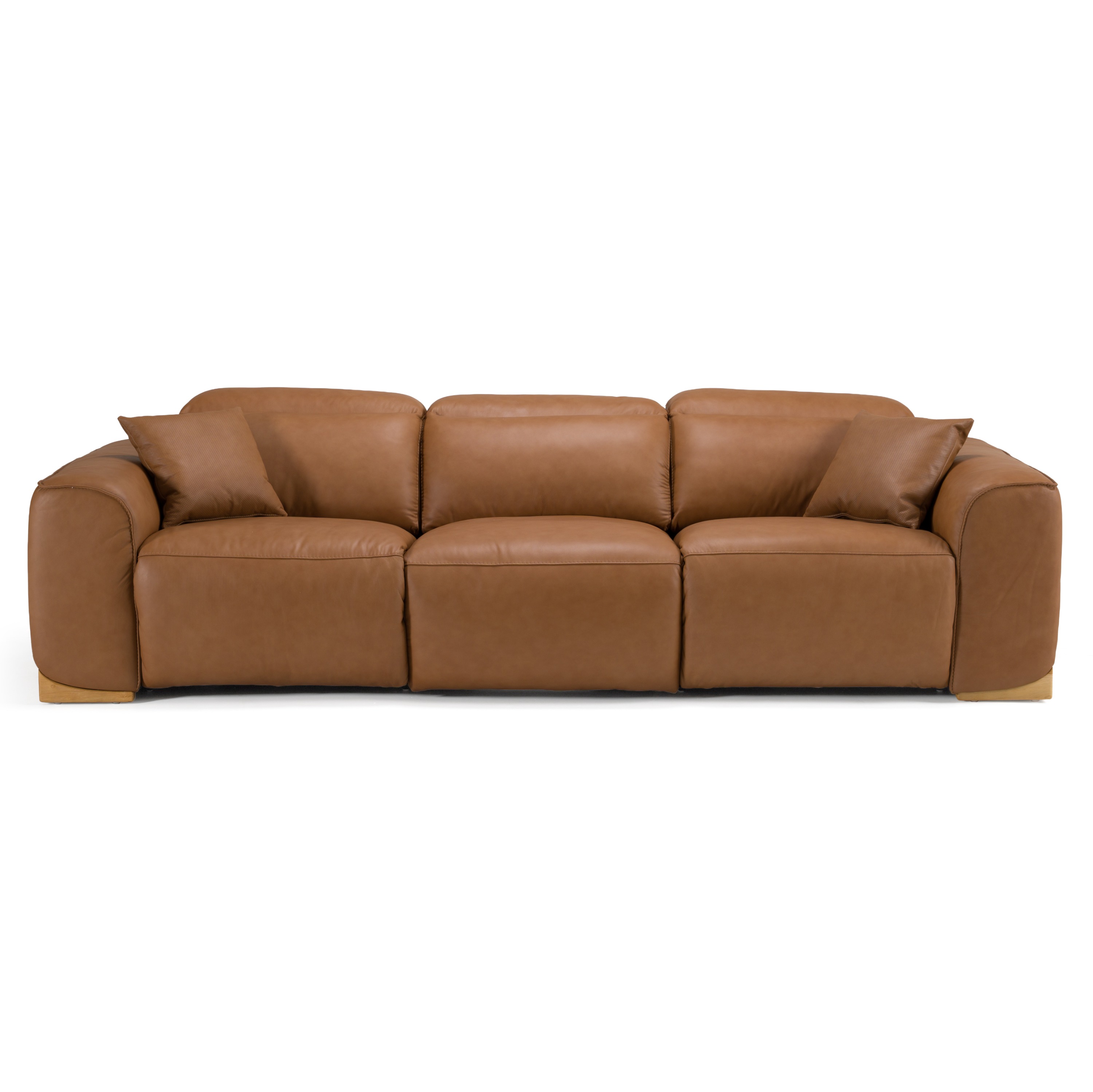 LA Furniture Hagerty Modern Brown Leather Sofa with 2 Power Recliners VGKV-KM.6035-BRN Contemporary Style by Vig Furnitrue Number 83136 Catch Home Goods