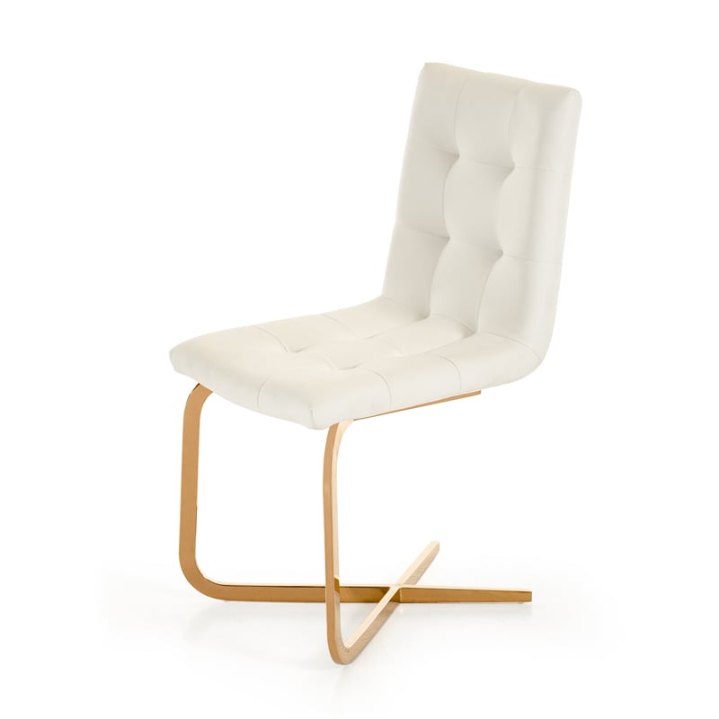 LA Furniture Haslet Modern White & Rosegold Dining Chair (Set of 2) VGVCB810-WHT Contemporary Style by Vig Furnitrue Number 70569Z Catch Home Goods
