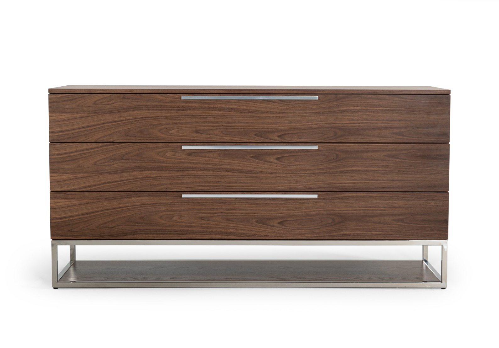 LA Furniture Heloise Contemporary Walnut & Stainless Steel Dresser VGBBMC1502-DRS Contemporary Style by Vig Furnitrue Number 77932 Catch Home Goods