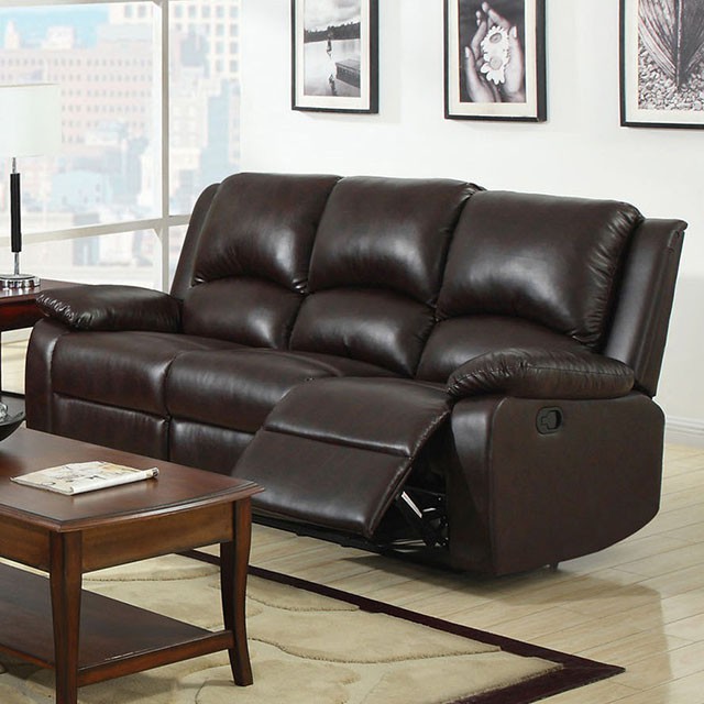 Furniture Of America Oxford Transitional Dark Brown Sofa Model CM6555-S
