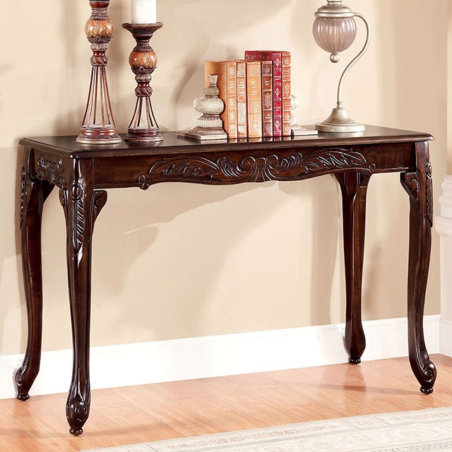 Furniture Of America Cheshire Traditional Dark Cherry Sofa Table Model CM4914S