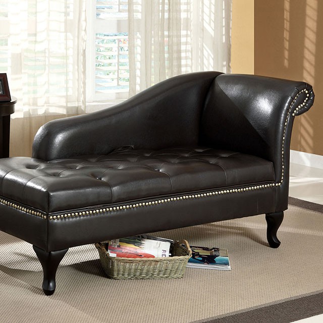 Furniture Of America Lakeport Transitional Black Chaise Model CM-BN6893