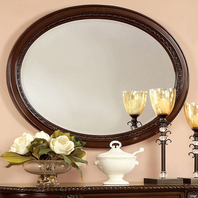 Furniture Of America Bellagio Traditional Brown Cherry Mirror Model CM3319M